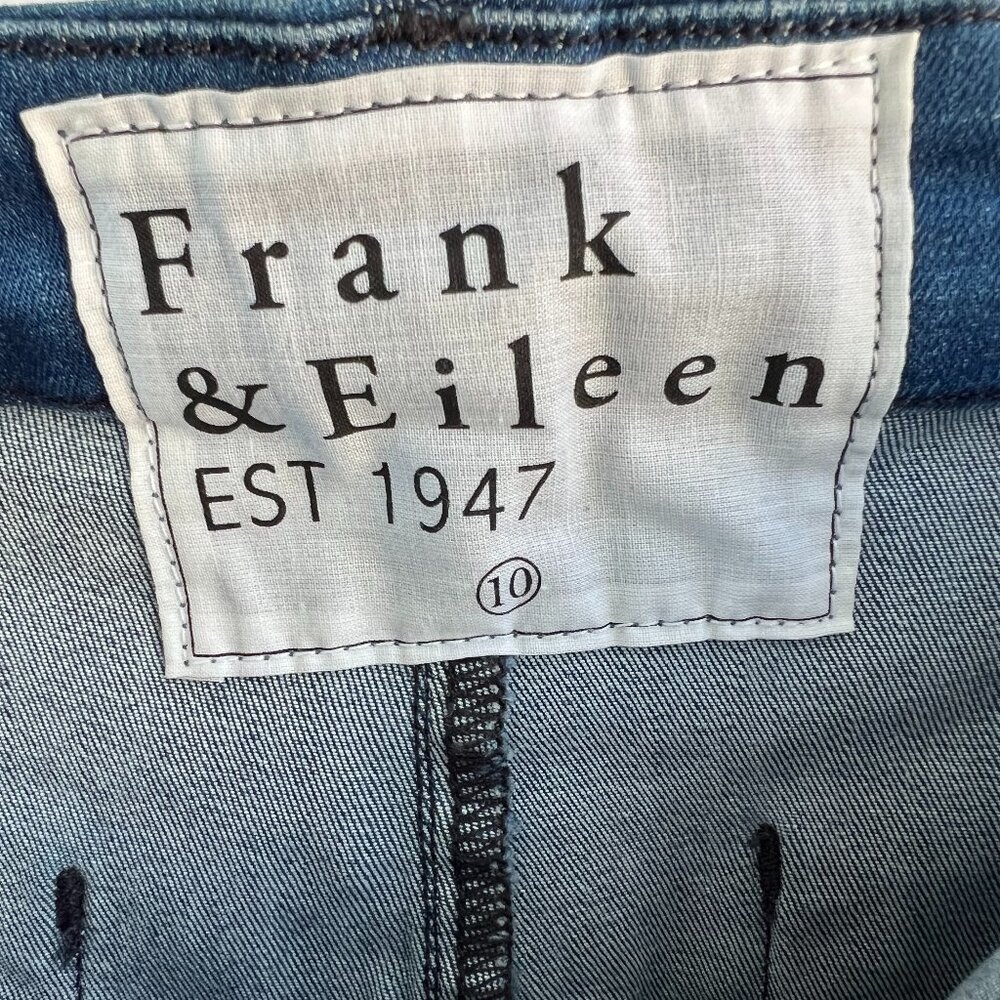 Frank & Eileen 1977 Kinsale Italian Performance Denim Raw Hem Jeans - Size 10 - Picture 3 of 7